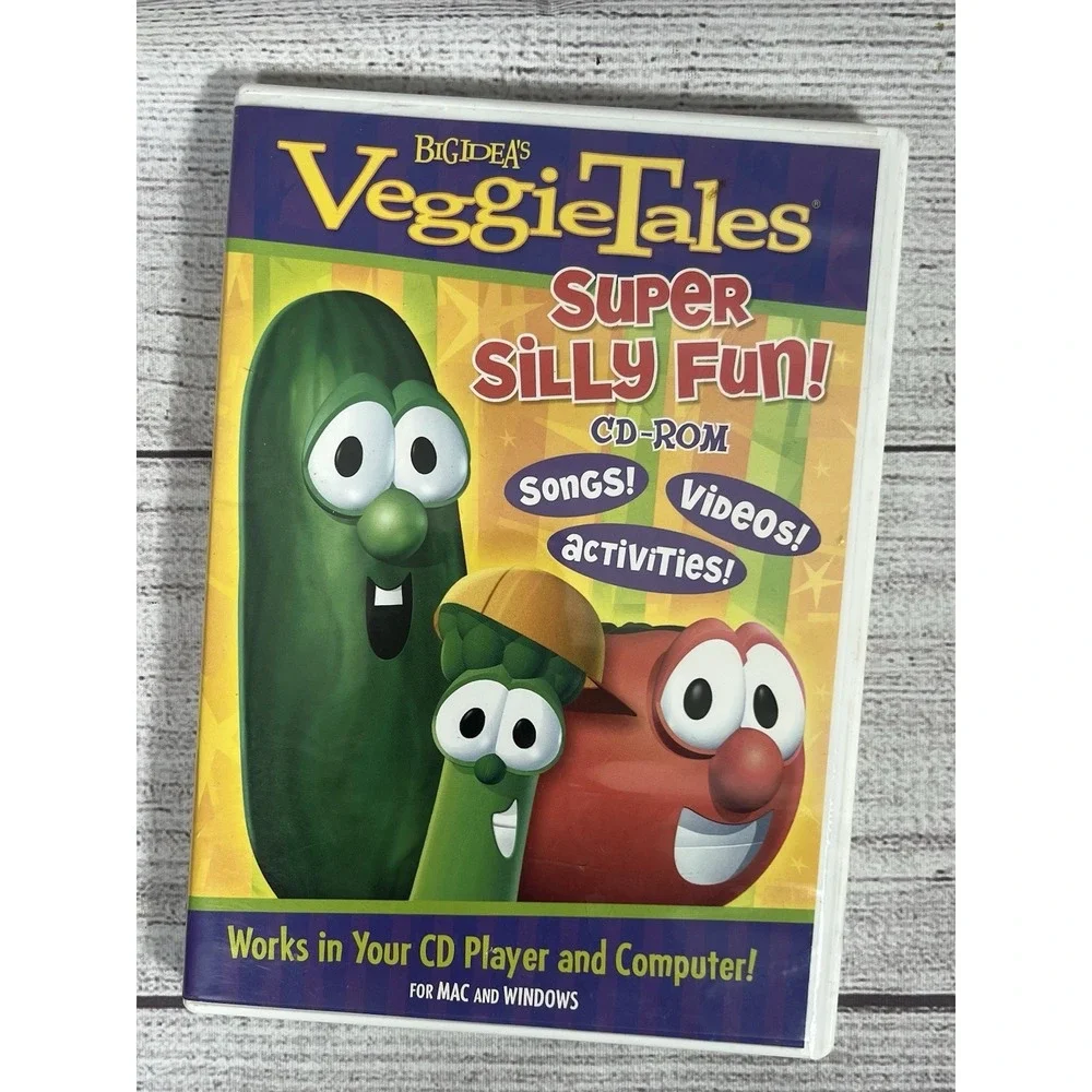 VeggieTales - Super Silly Fun CD-ROM Mac and PC Songs Videos Activities 2005